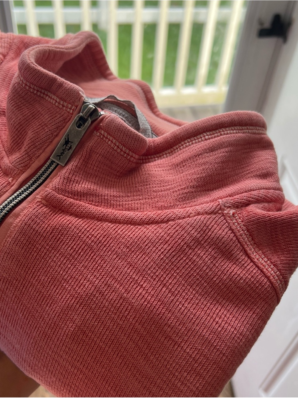 Tommy Bahama 100% Cotton Coral Zip-Up Pullover Sweater - Picture 13 of 13